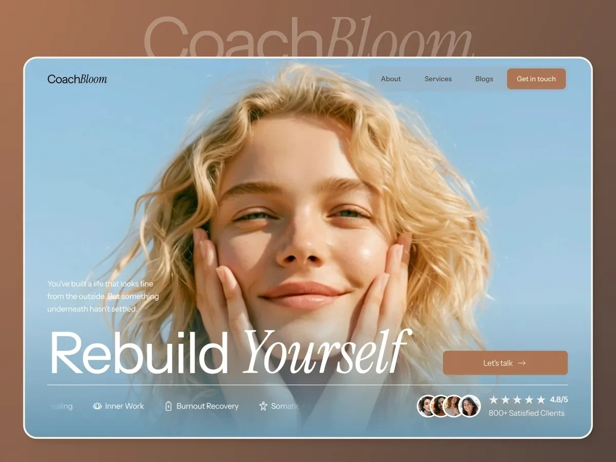 Image of a wellness website template