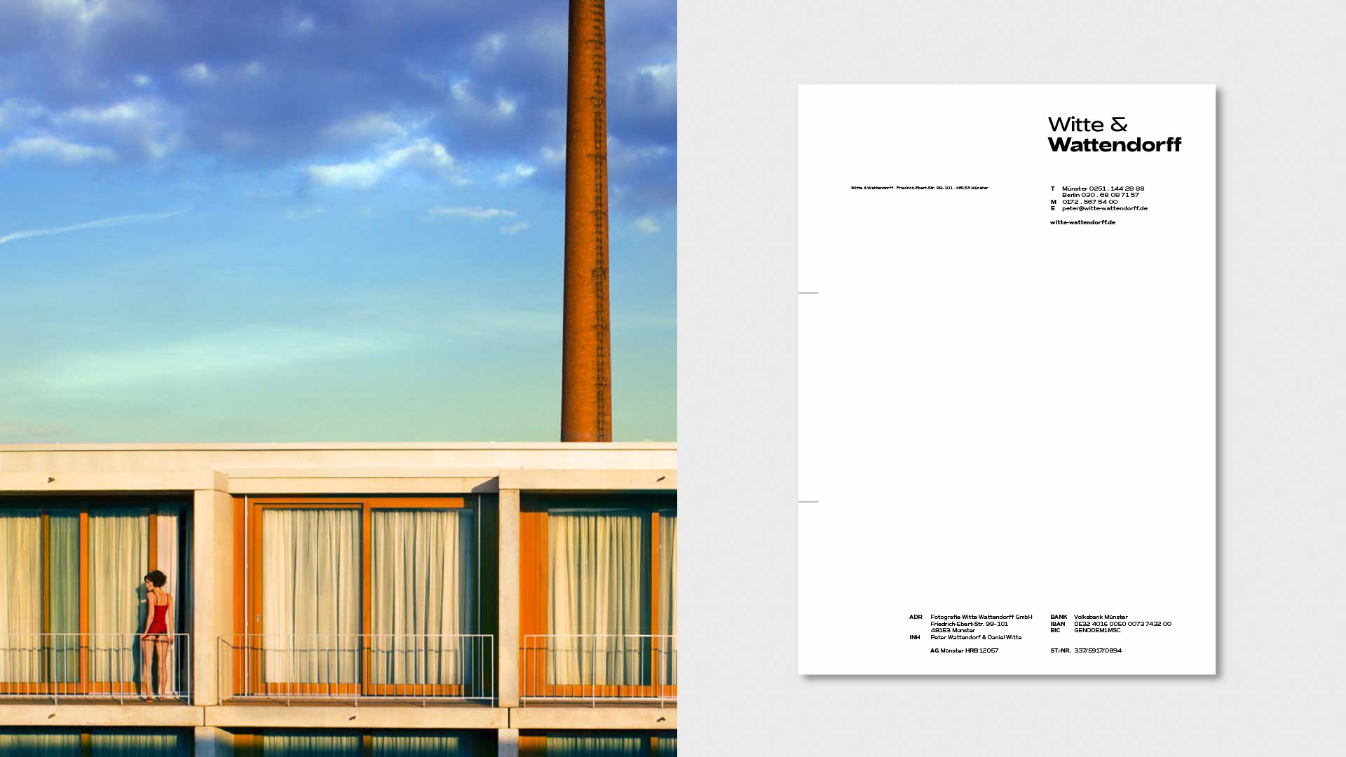 Typografiekonzept für das Fotografen-Duo – strukturiert, mit viel Weißraum