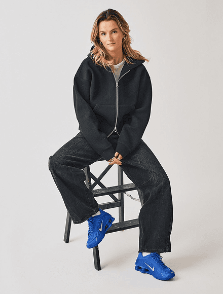 An image where a person wearing the product