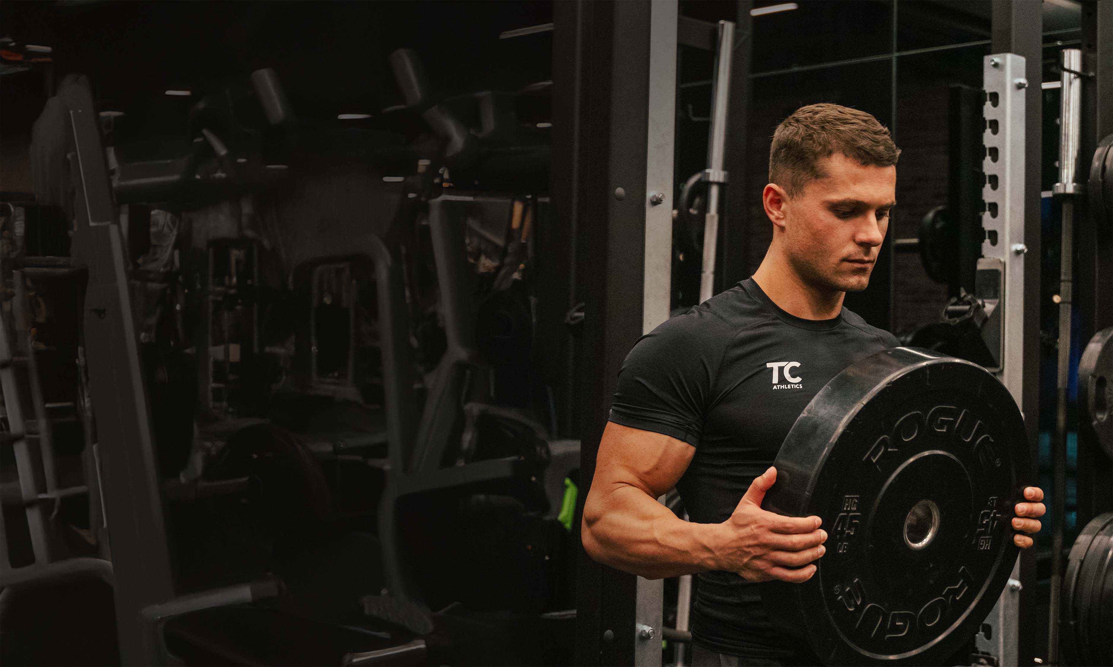 Dynamic picture of a cyclist riding downhill