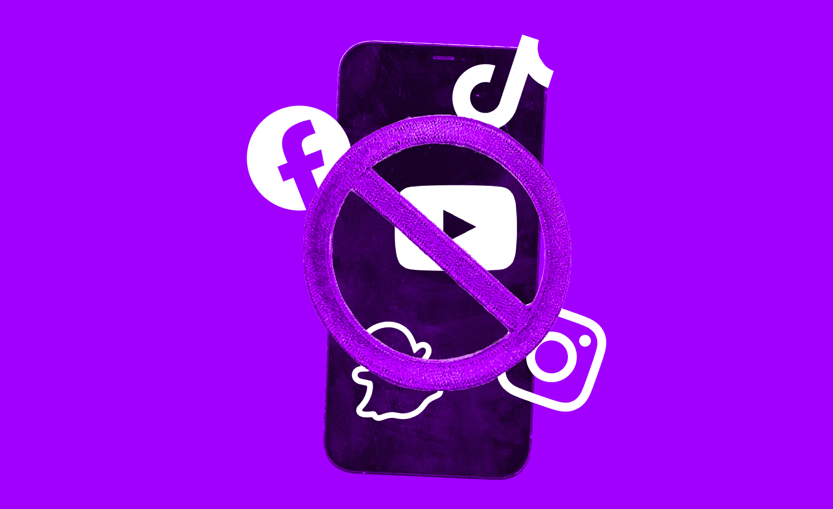 A purple collage featuring a girl's face partially covered by the word "EYE-DEAL" and a curved arrow, representing how AI and beauty filters reshape perceptions of the ideal appearance.