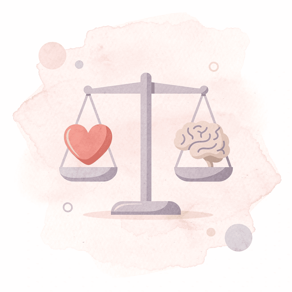Balance scale comparing SAT value against competitive positioning