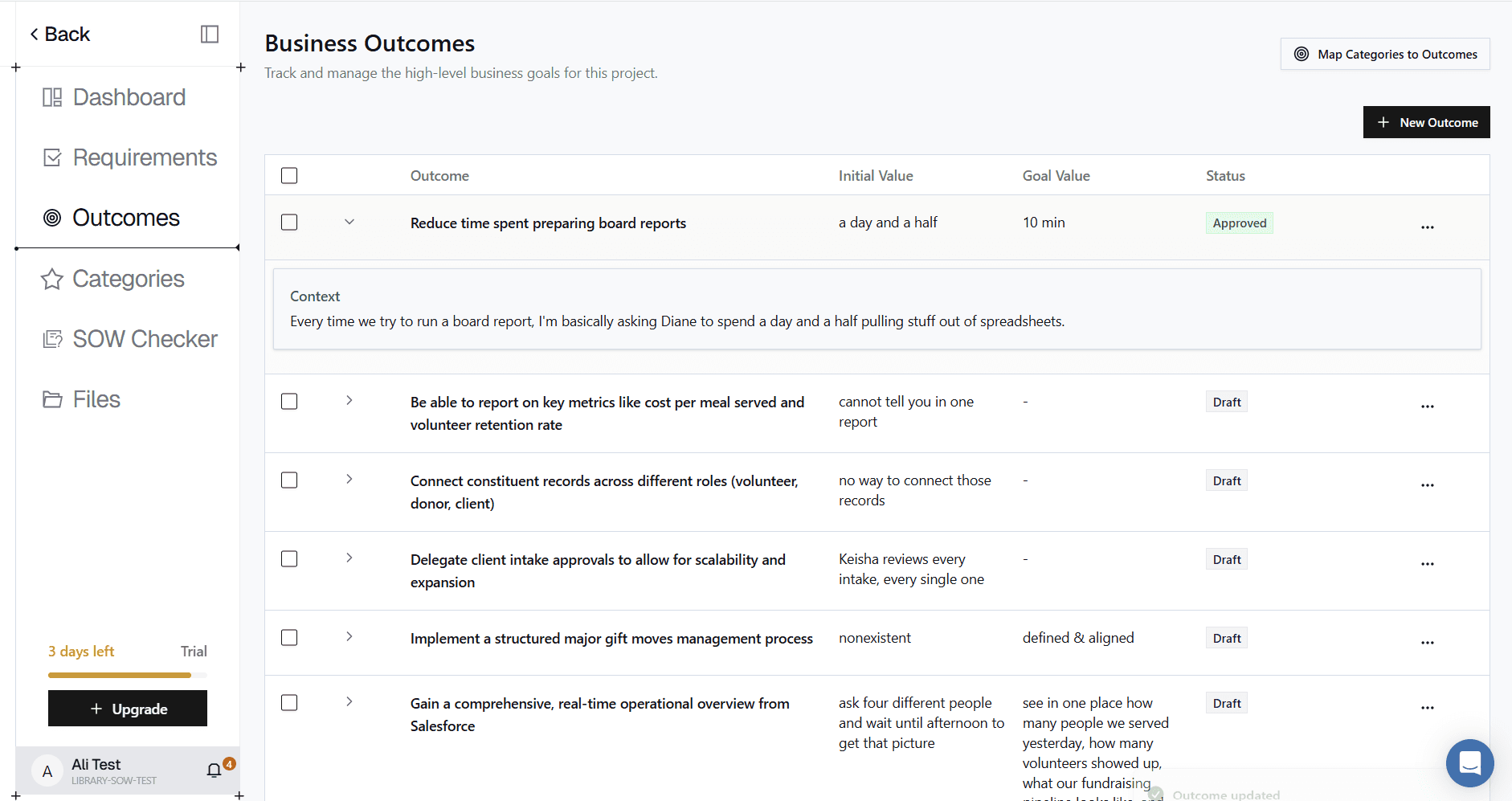 Email with a magic link that shows what a client will click on to access the portal