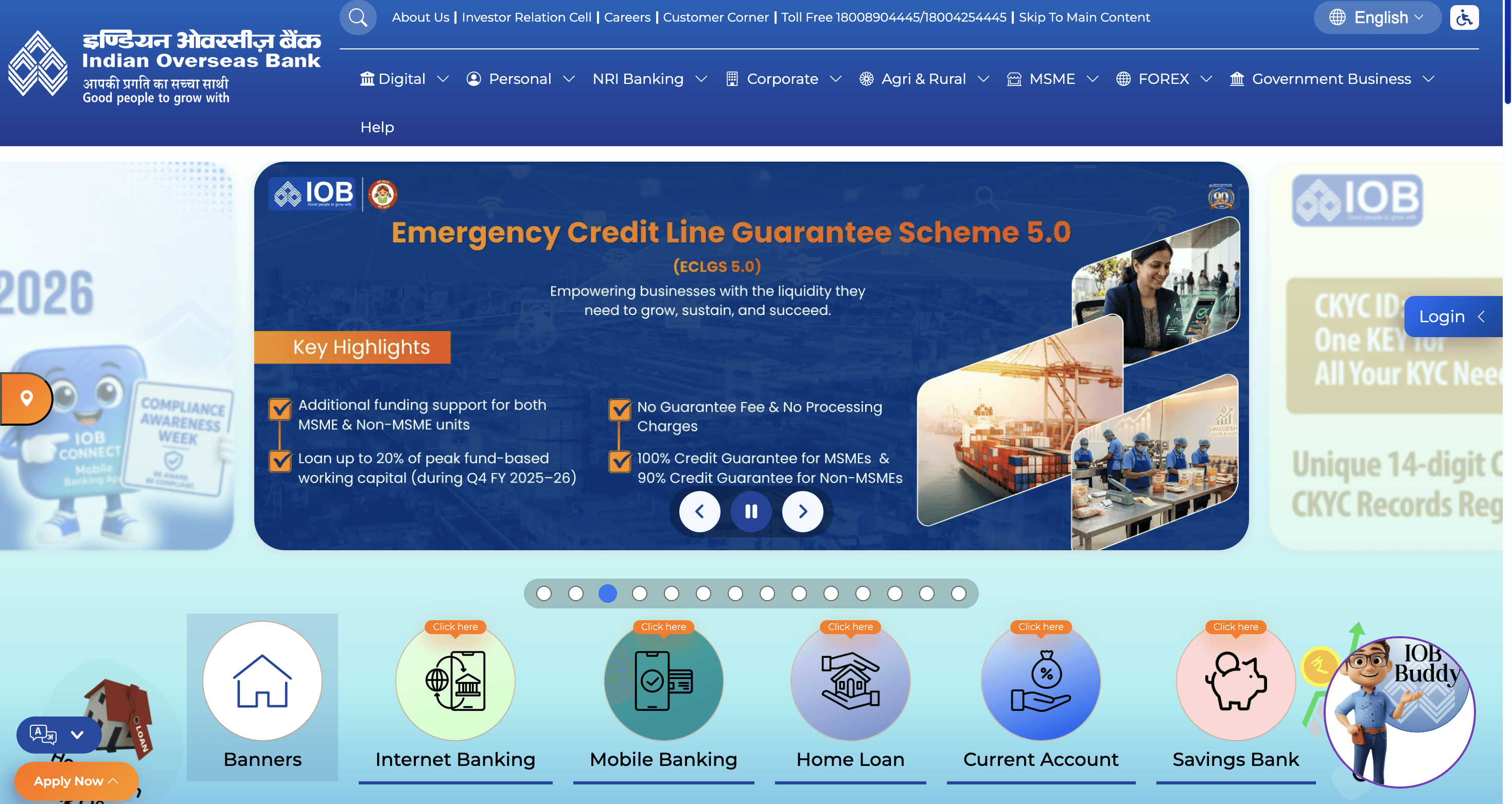 Indian Overseas Bank for International Payment