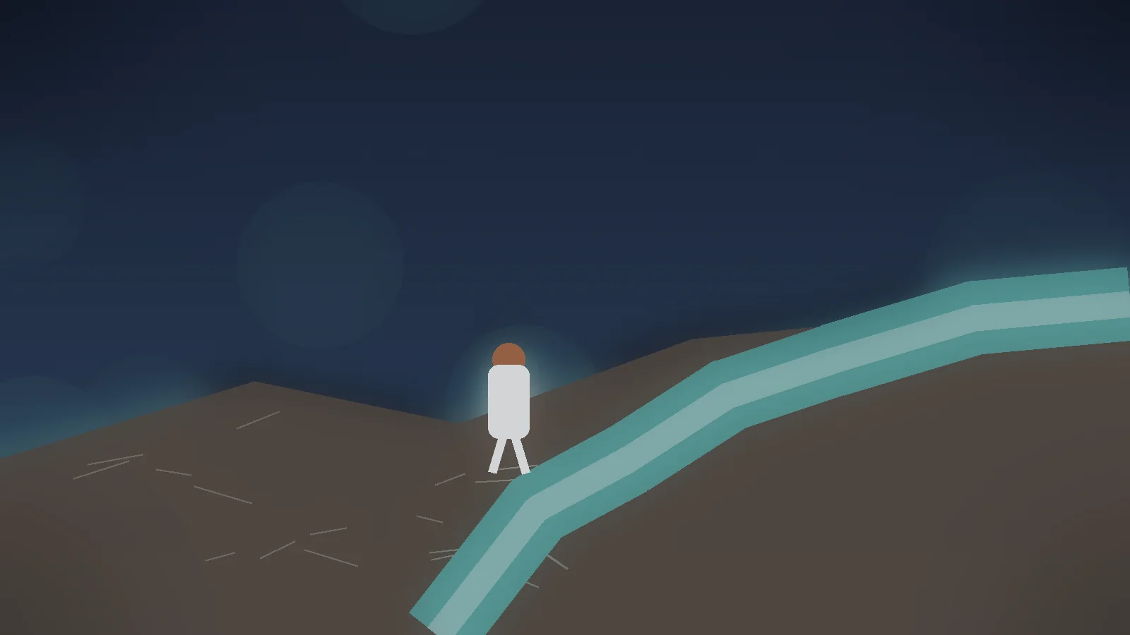 A freelancer walking from a dry job pipeline toward a renewed stream of opportunities.