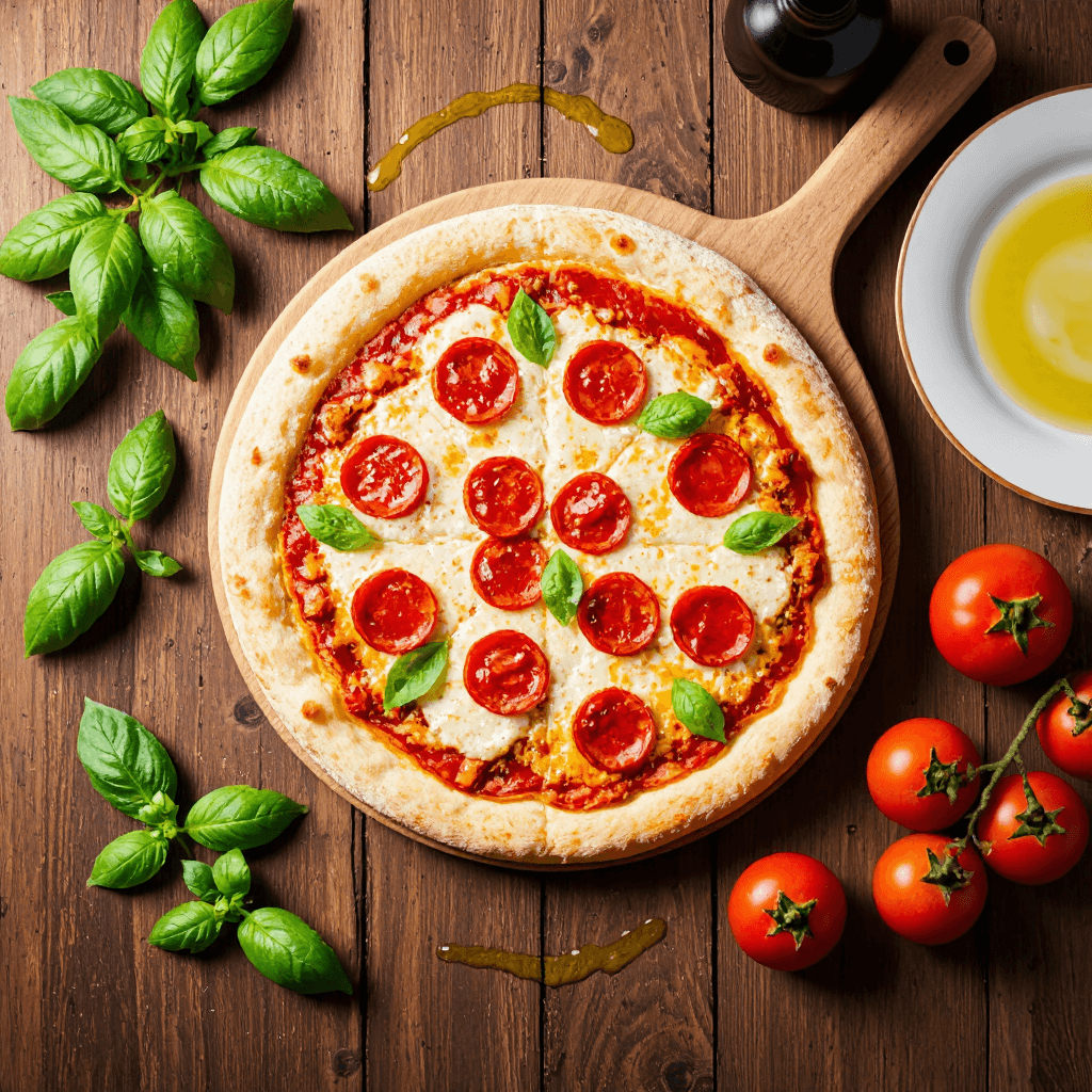 product photography of pizza
