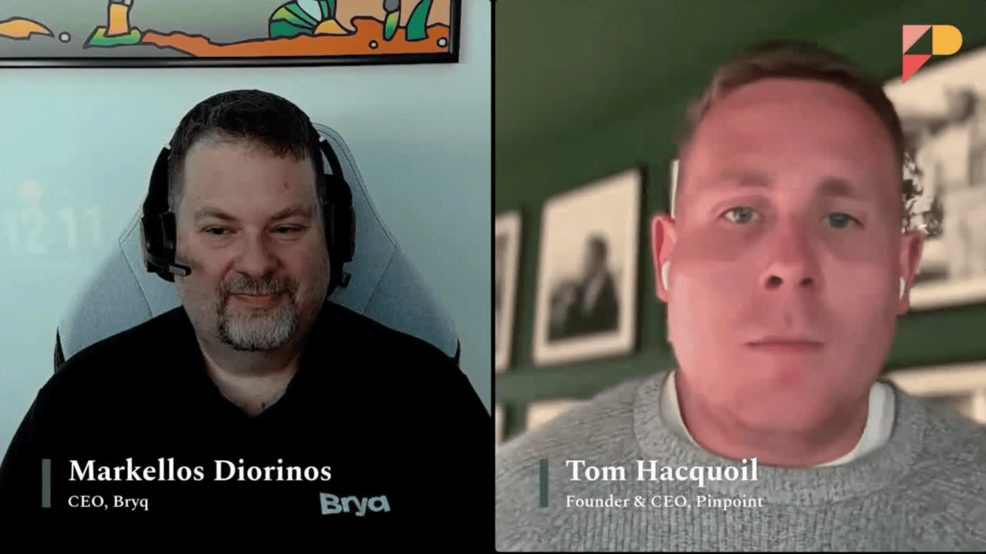 Markellos Diorinos at Talent Talks with Pinpoint's Tom Hacquoil