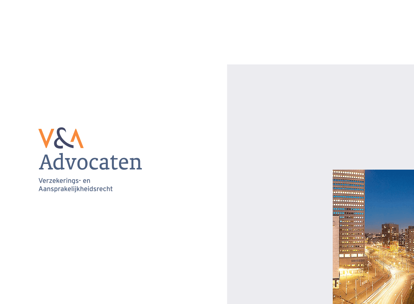 Ontwerp Brand Identity en Visuele Identiteit voor V&A Advocaten uit Rotterdam door Nederlands Freelance Brand en UX-UI Designer Michiel Nagtegaal uit Voorburg.