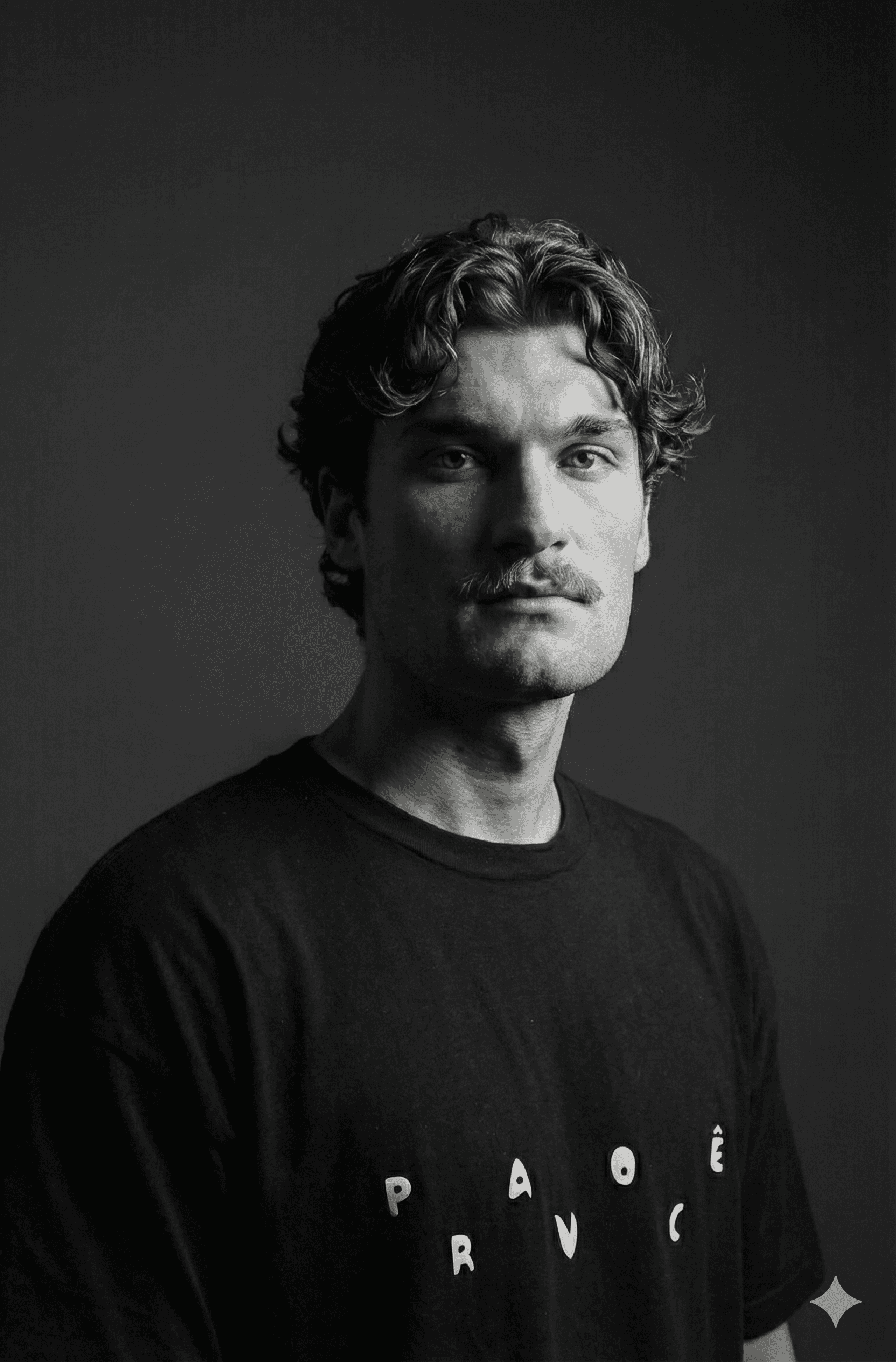 grayscale photo of man