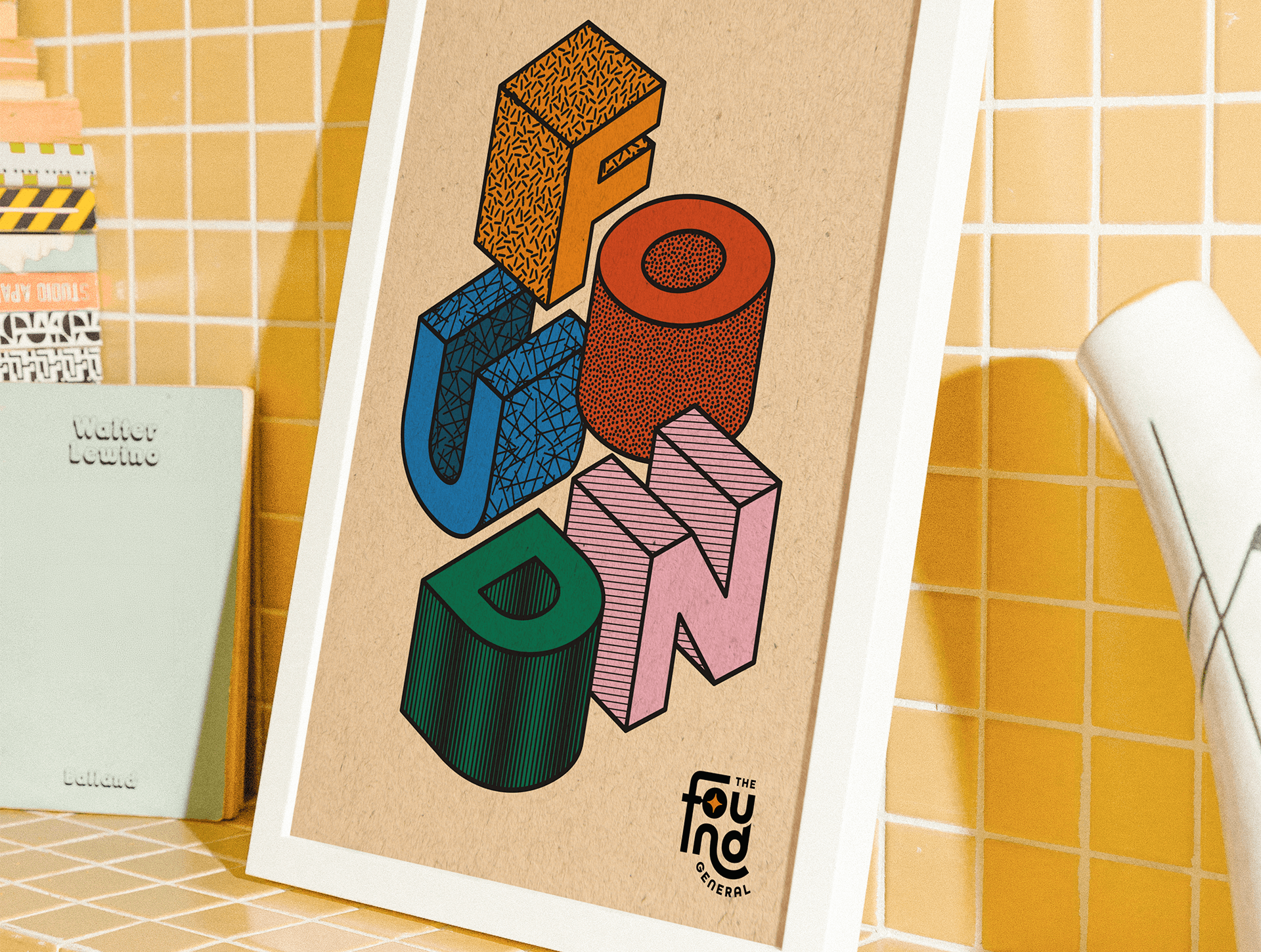 Custom typographic poster design for The Found General 