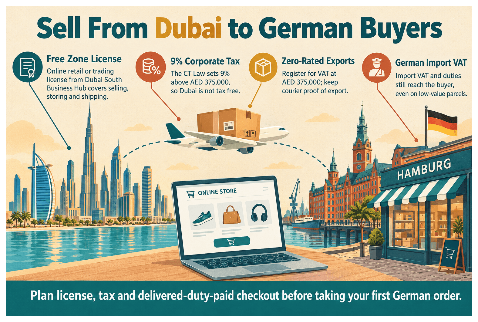 Infographic: Starting an E-Commerce Business in Dubai Targeting Germany Customers