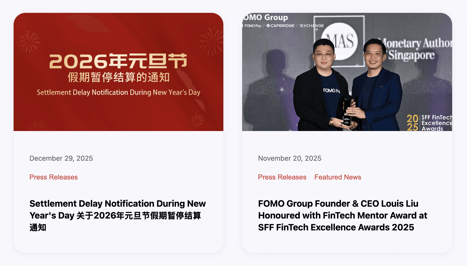 FOMO Group's content on product updates