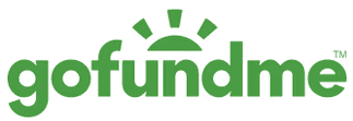 GoFundMe logo in green lowercase text with a stylized rising sun graphic above.