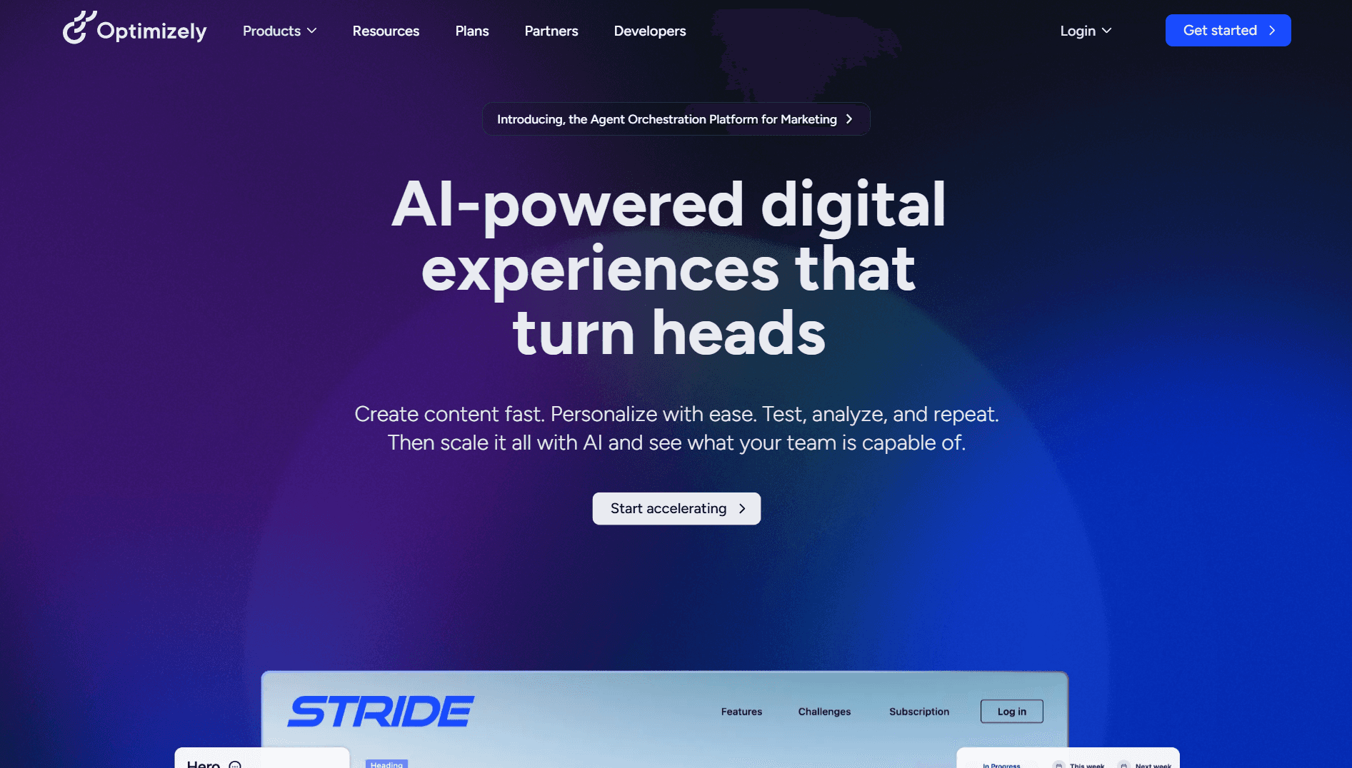 Optimizely Homepage