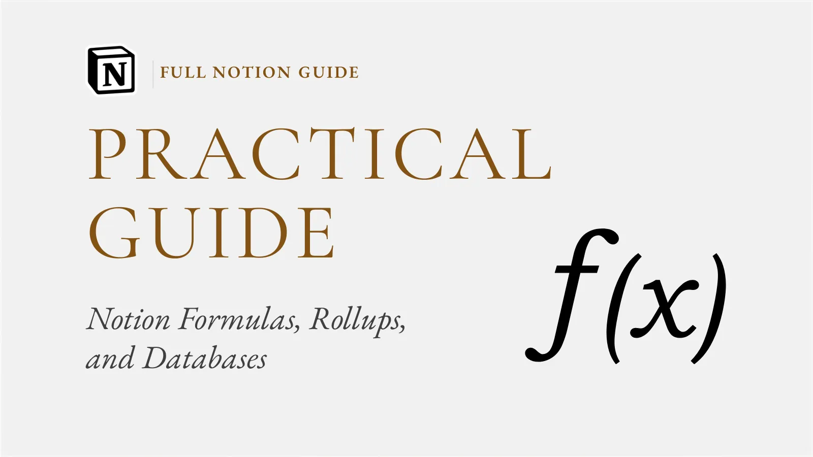 Notion Formulas, Rollups, and Databases