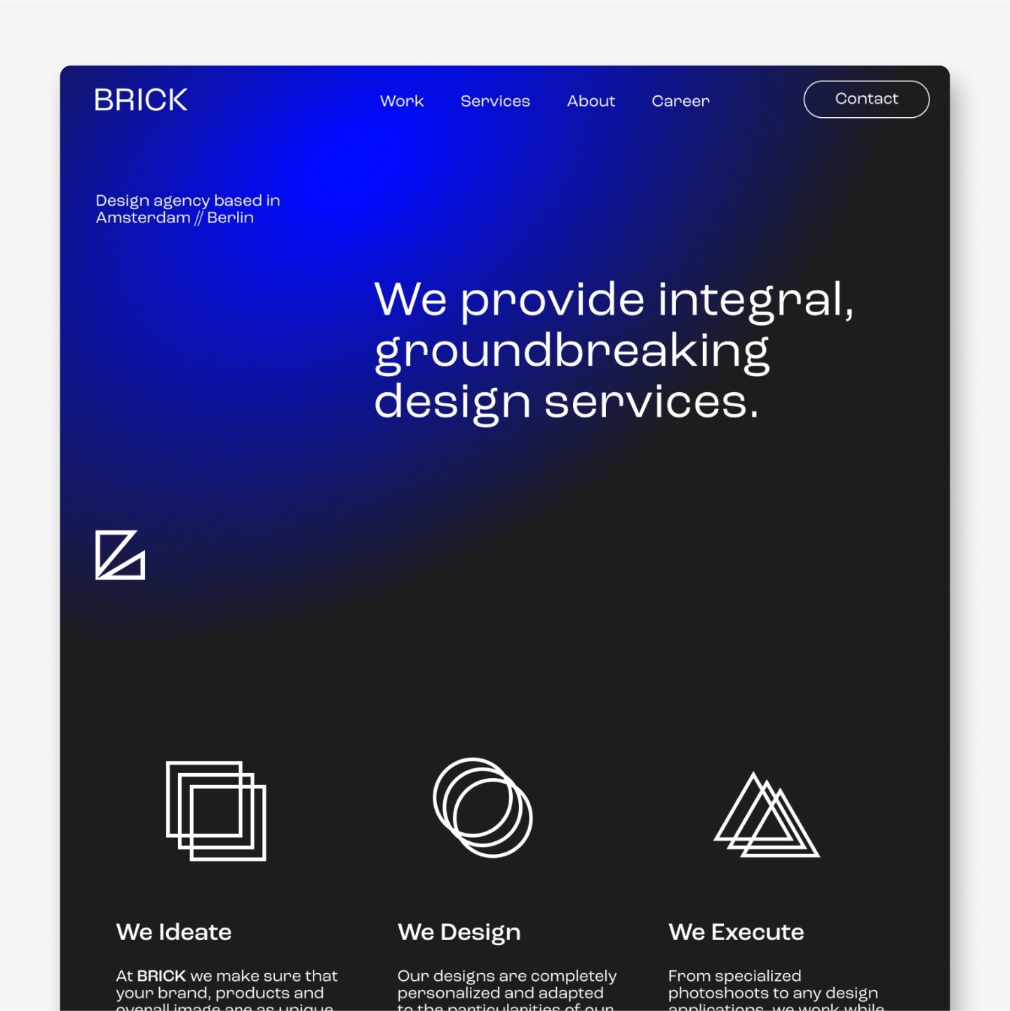 BRICK Homepage Screenshot