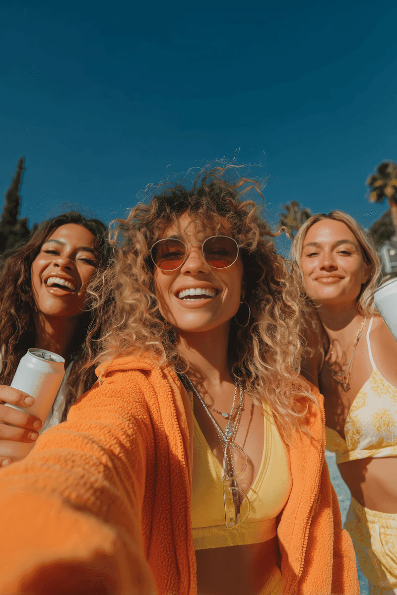 posting for a selfie