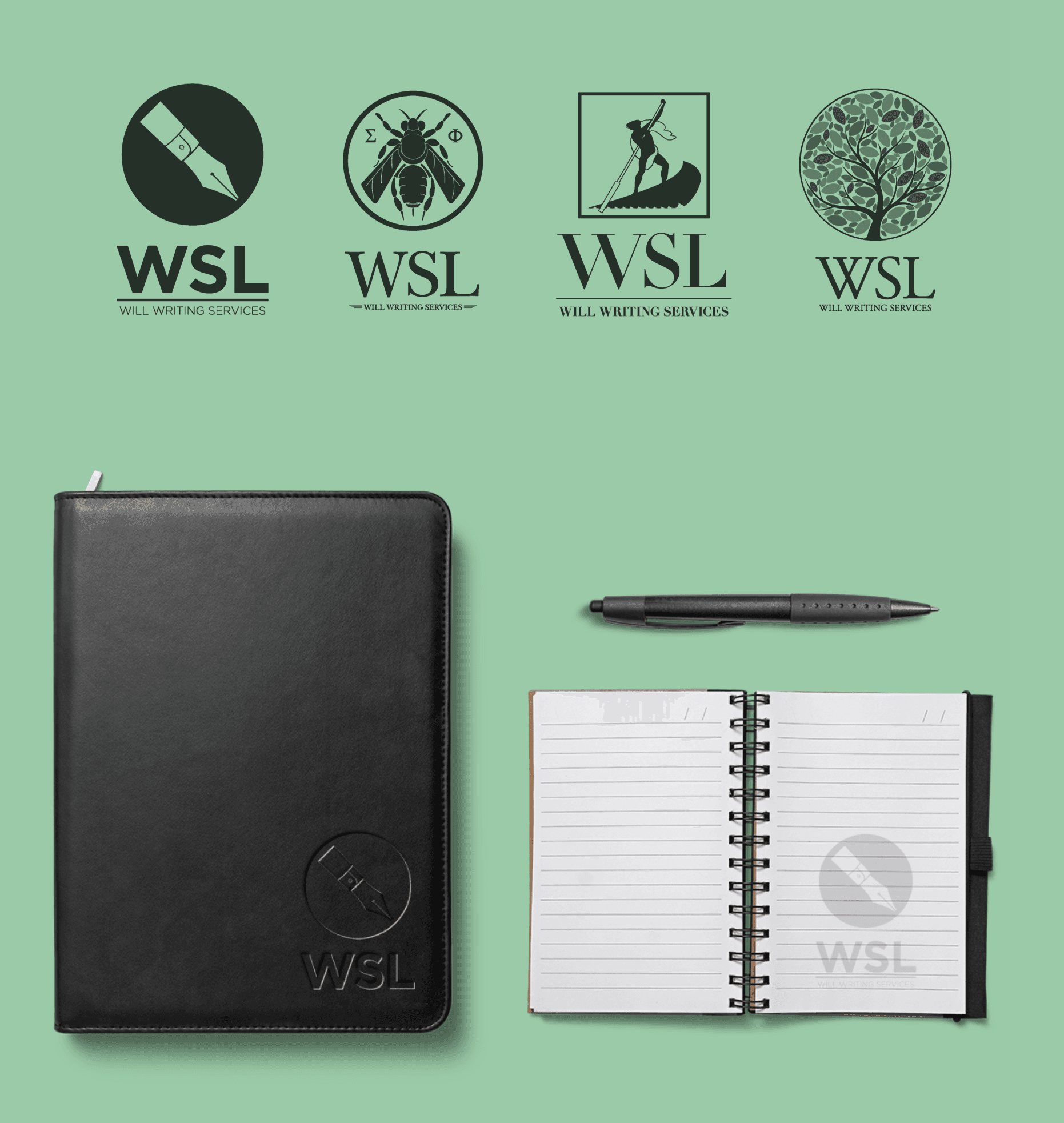 WSL logo concepts and collateral