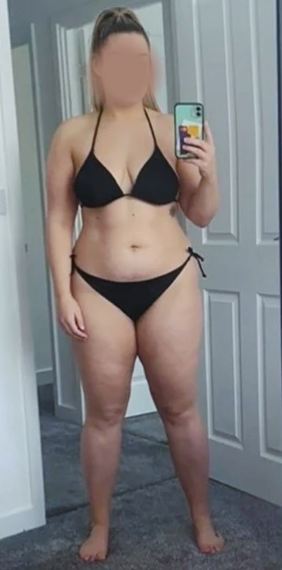 Before and after transformation photos of a Fitnix client