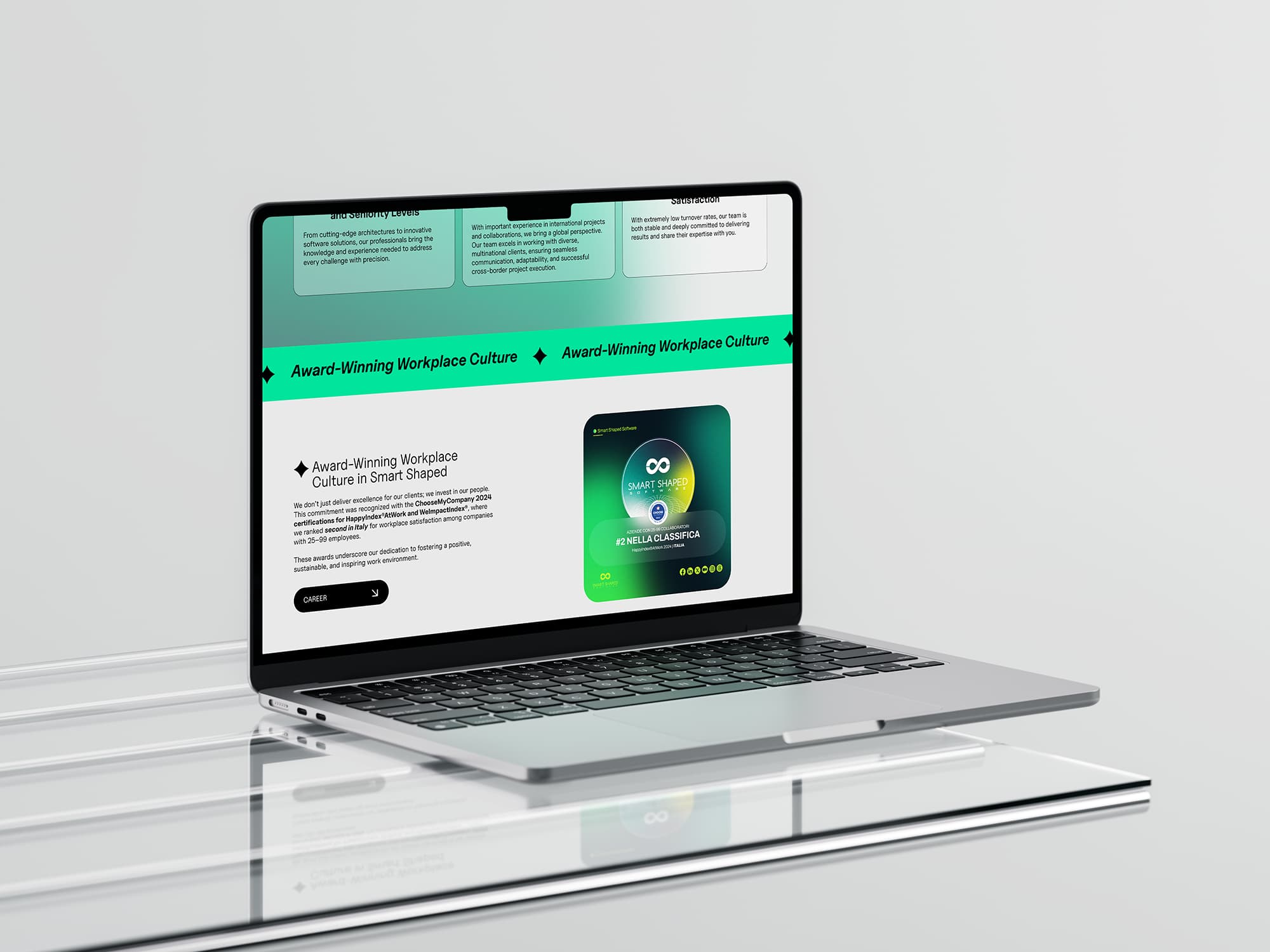 Screenshot Pagina Chi Siamo del sito Smart Shaped