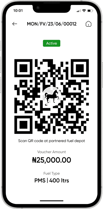 Driver App — fuel voucher QR