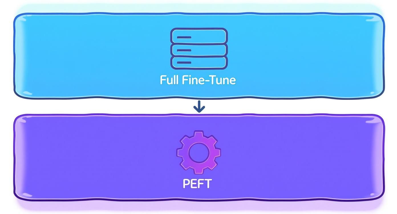 Infographic about how to fine-tune llm