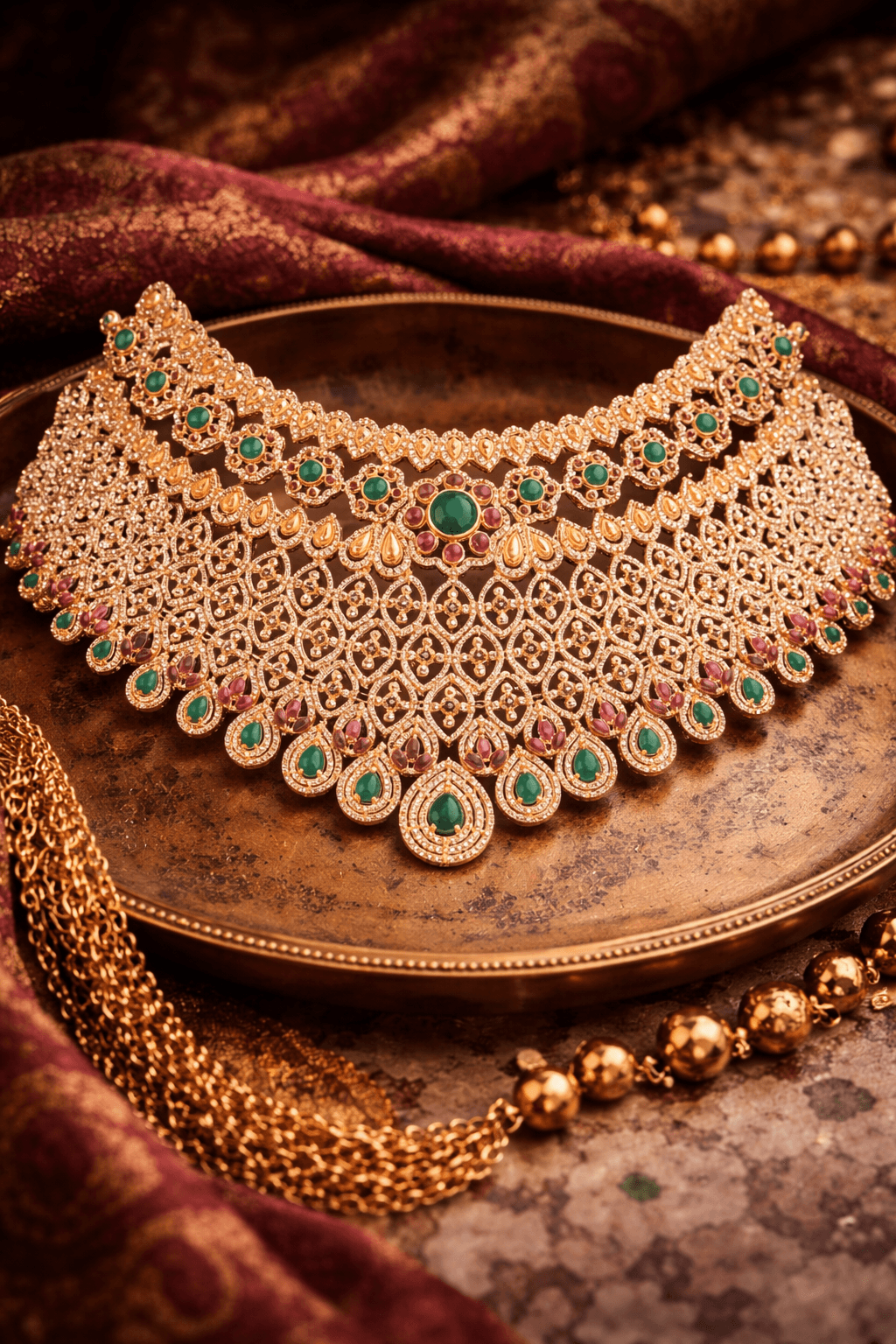 A silver-toned tennis chain with a large diamond-encrusted heart-shaped key pendant draped over a woman's bare back.