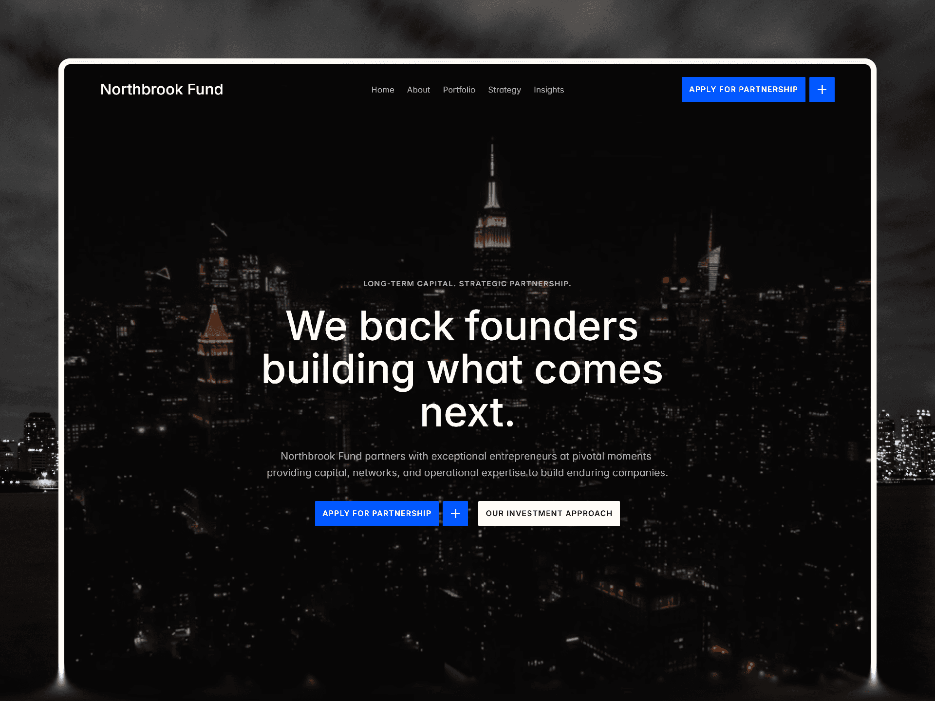 Northbrook | Institutional Framer Template for PE & VC Firms First impressions in private markets dictate deal flow. Northbrook is an elite, dark-editorial Framer template designed specifically for Private Equity firms, VC funds, family offices, and emerging managers who demand institutional credibility from day one. Stop losing Limited Partners (LPs) to a dated web presence. Northbrook provides the fastest route to an "LP-Ready" website. Drop in your investment thesis, update your portfolio, connect your domain, and launch a secure, professional site that commands trust and authority.