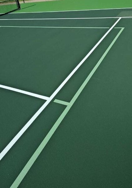 close up of pickleball court surface