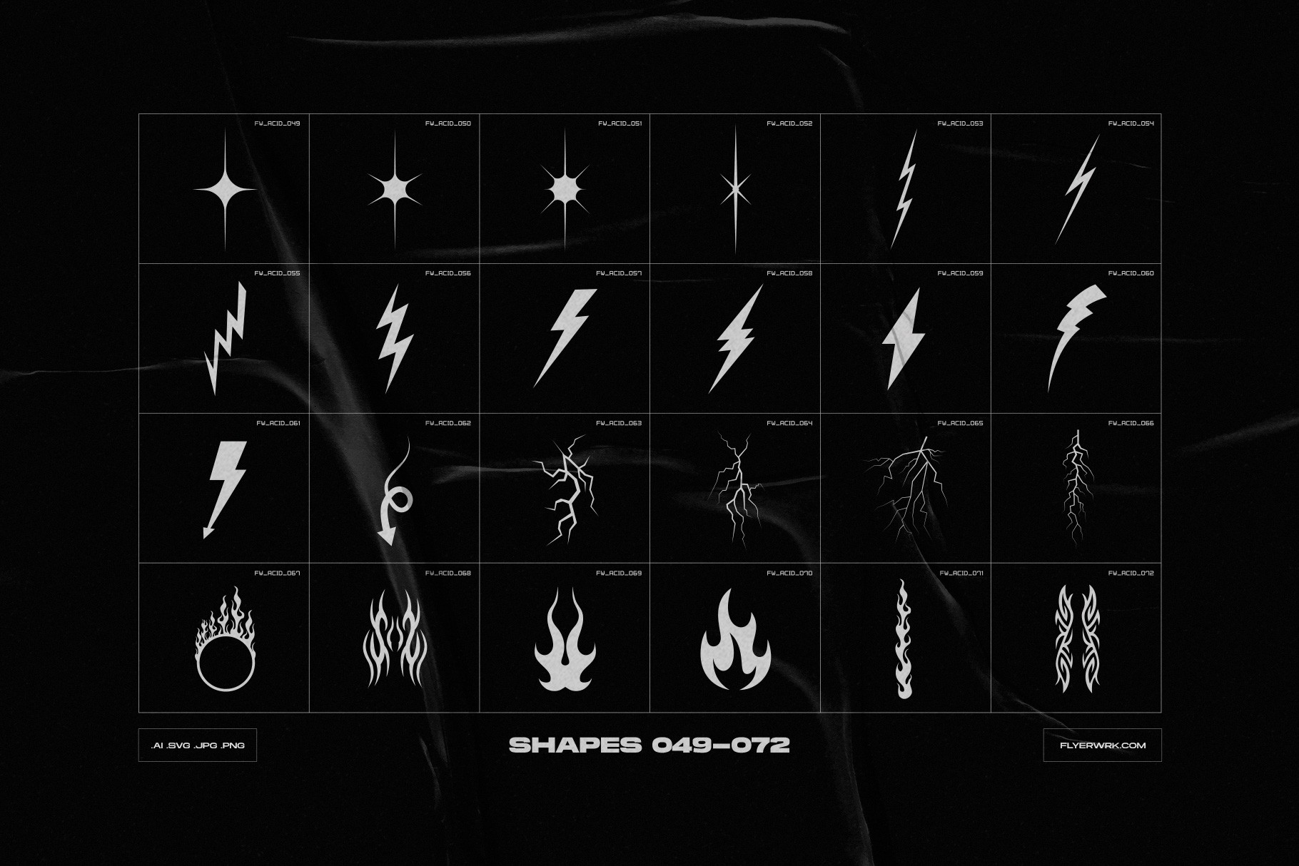 Y2K Abstract Acid Shapes vector icons set 049 to 072 preview