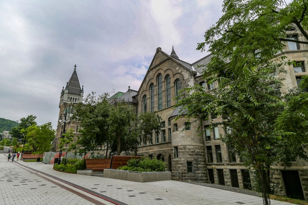 Historic McGill University campus building in Montreal