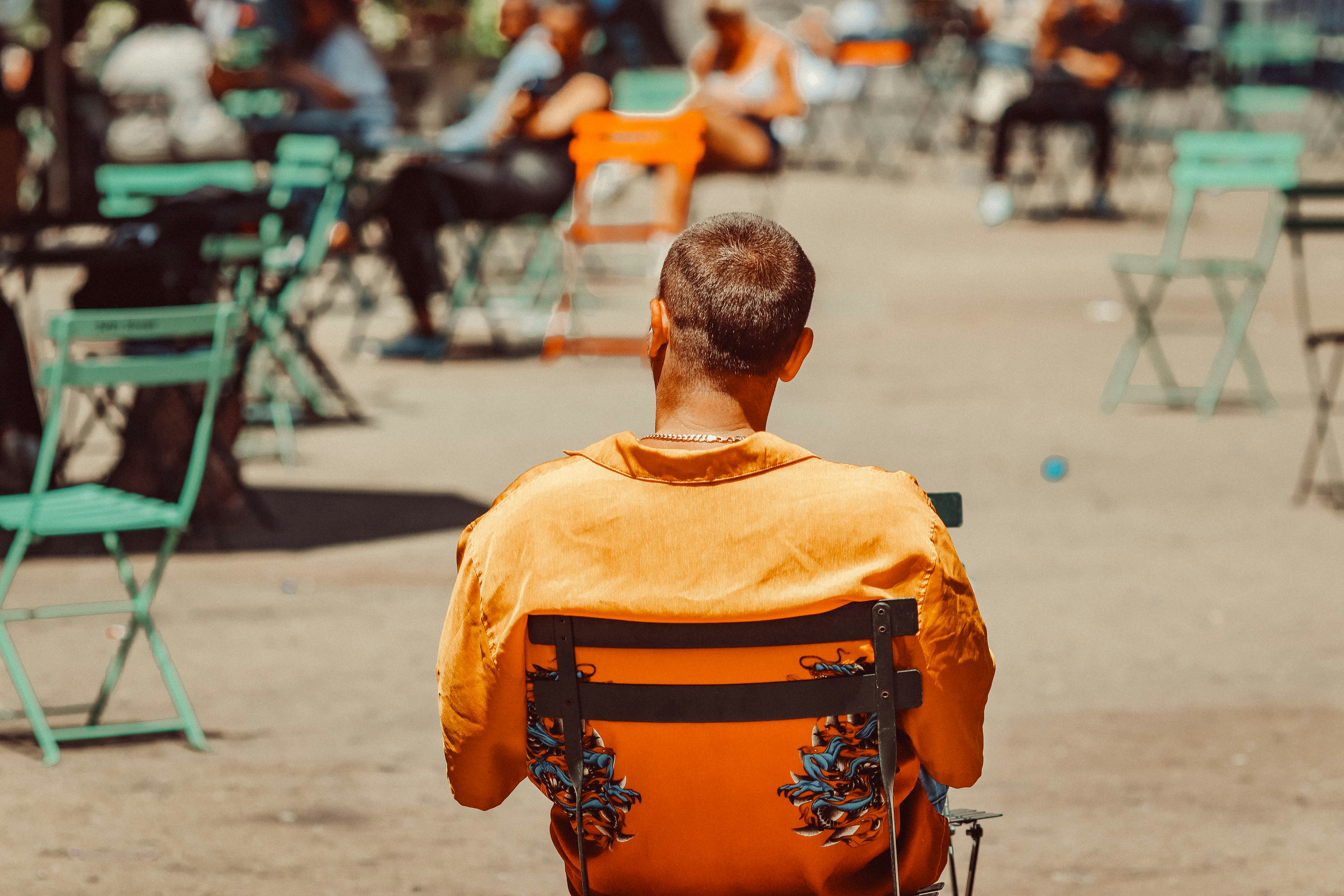 Man sitting at terrace