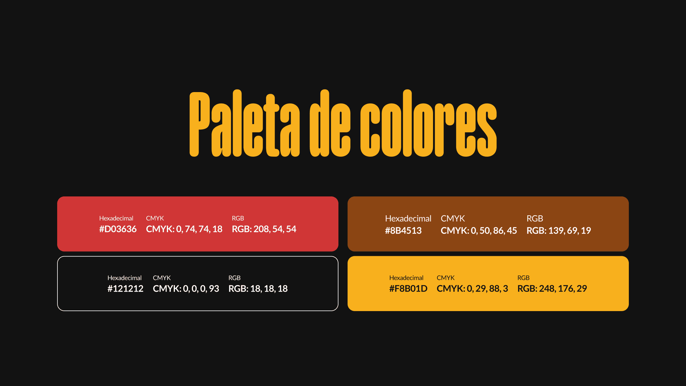 Paleta de colores