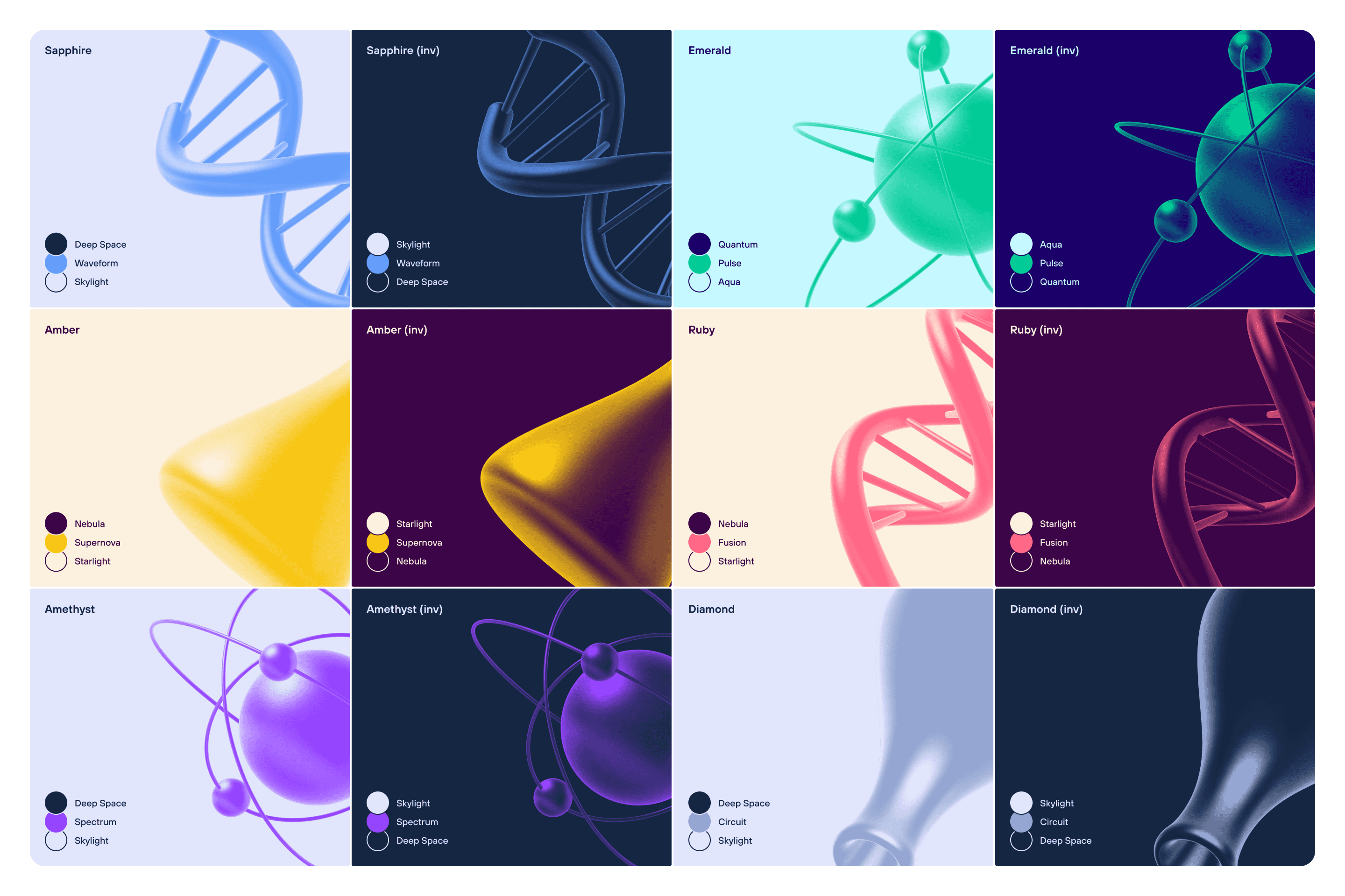 Accepted color combinations in the new Labster brand.