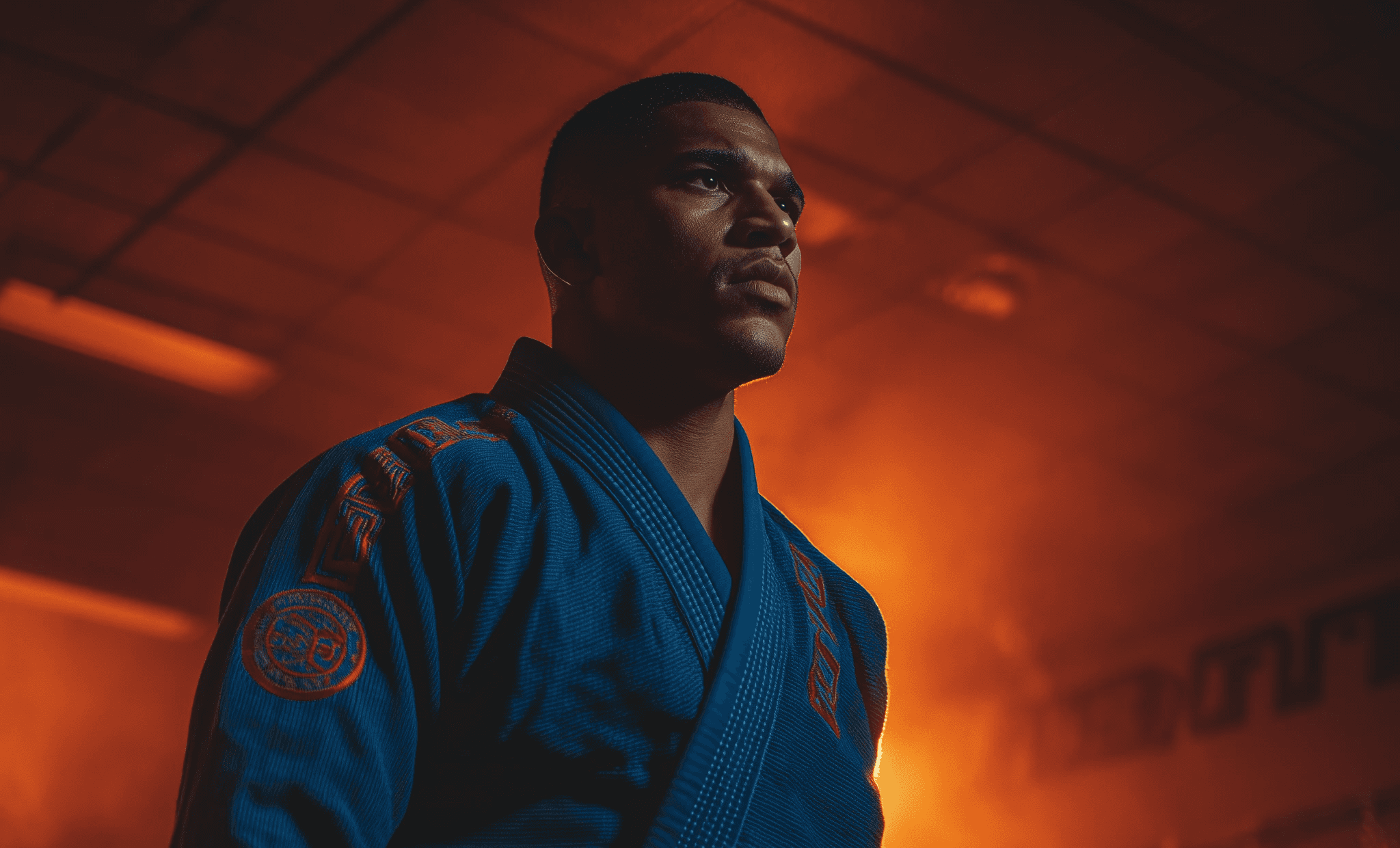 A BJJ fighter posing at INNOV8 MMA gym