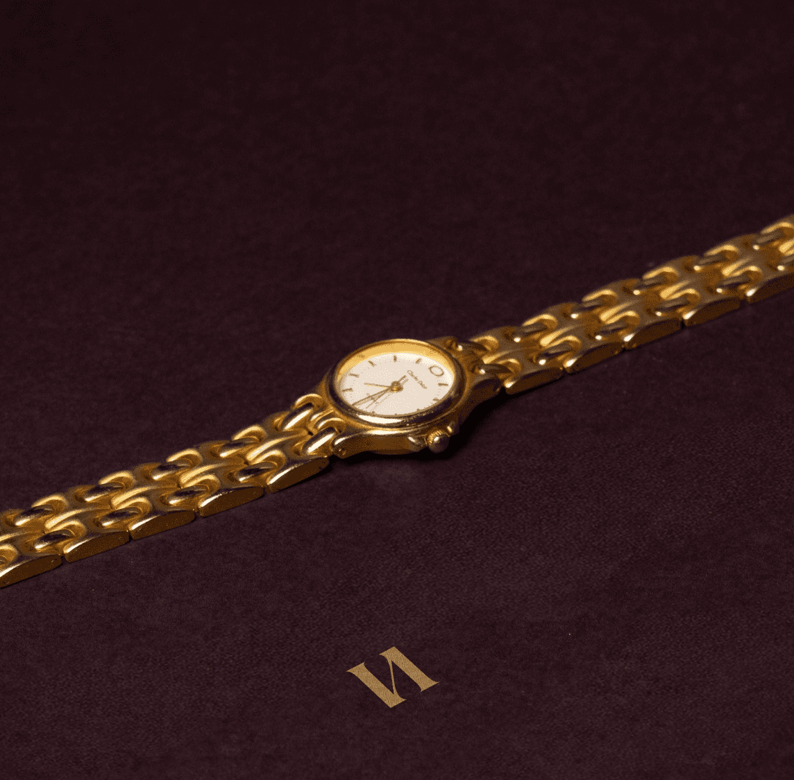 Vintage charles delon gold watch