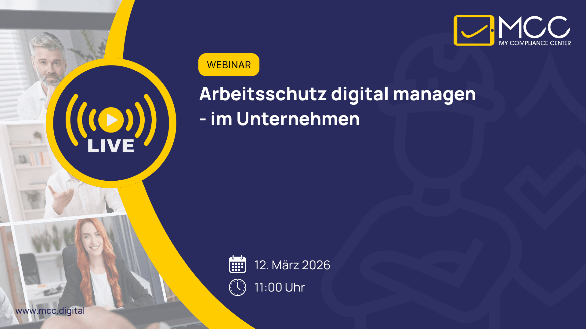 Live-Webinar: Arbeitsschutz digital managen für Unternehmen