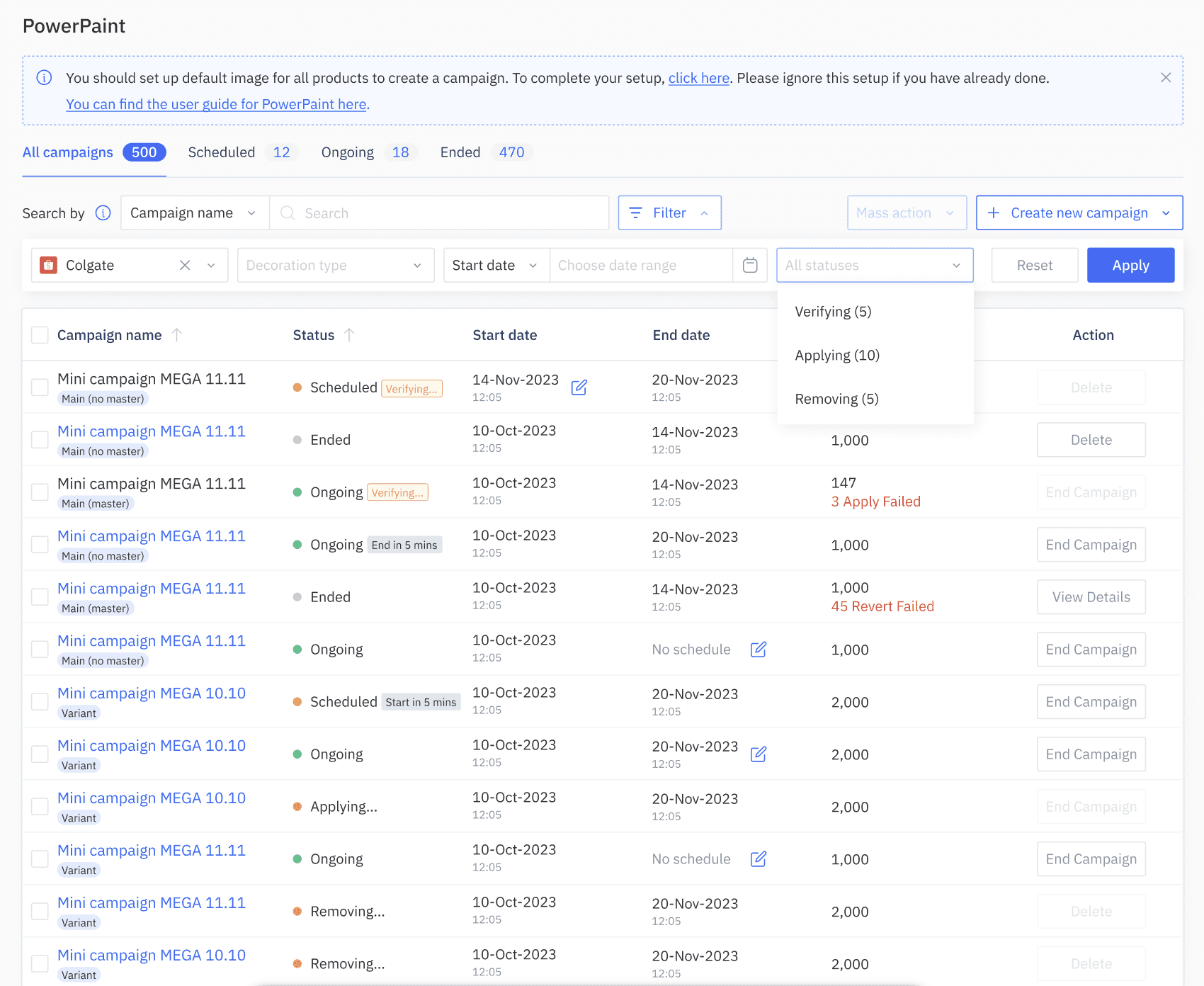 An image of Freelio's project ui