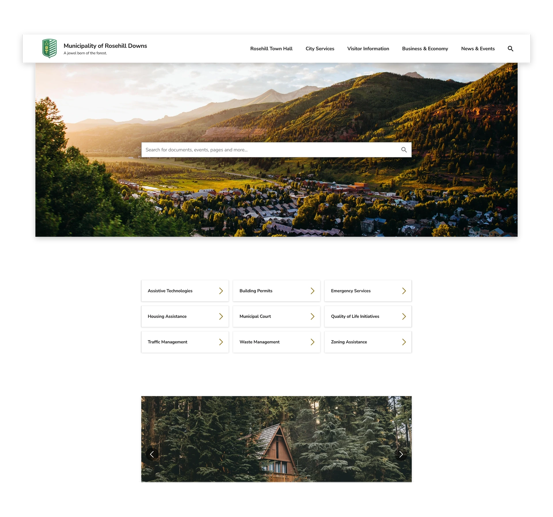 Example municipality website.