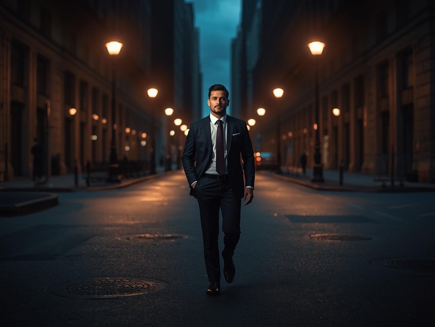 an evening walk alone