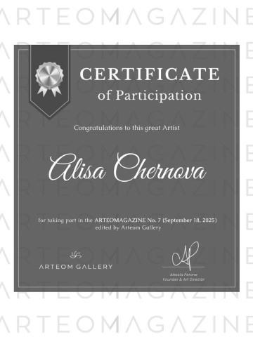 Golden Time Talent international art competition certificate awarded to Alisa Chernova