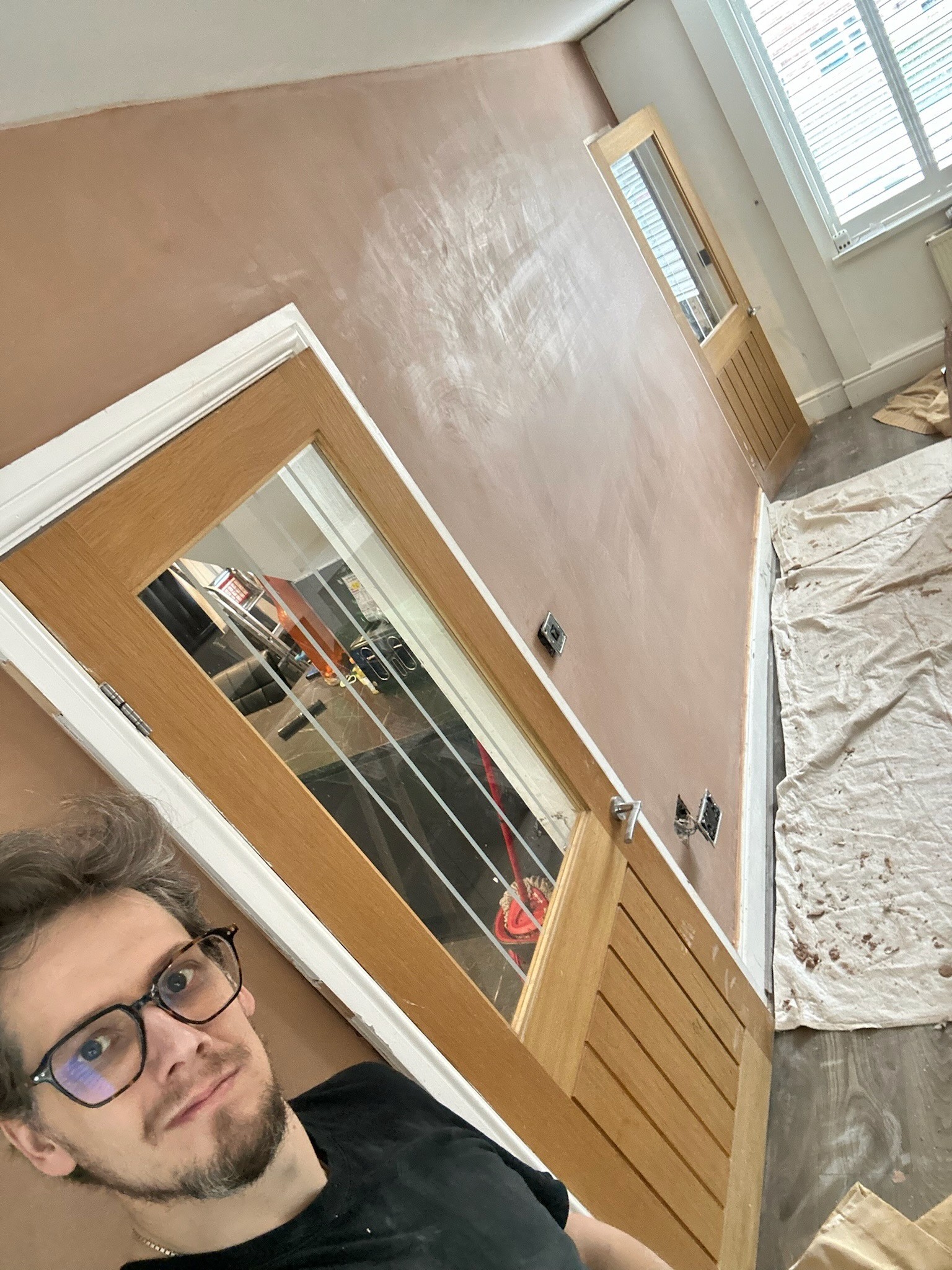 Porch entrance extension skim.