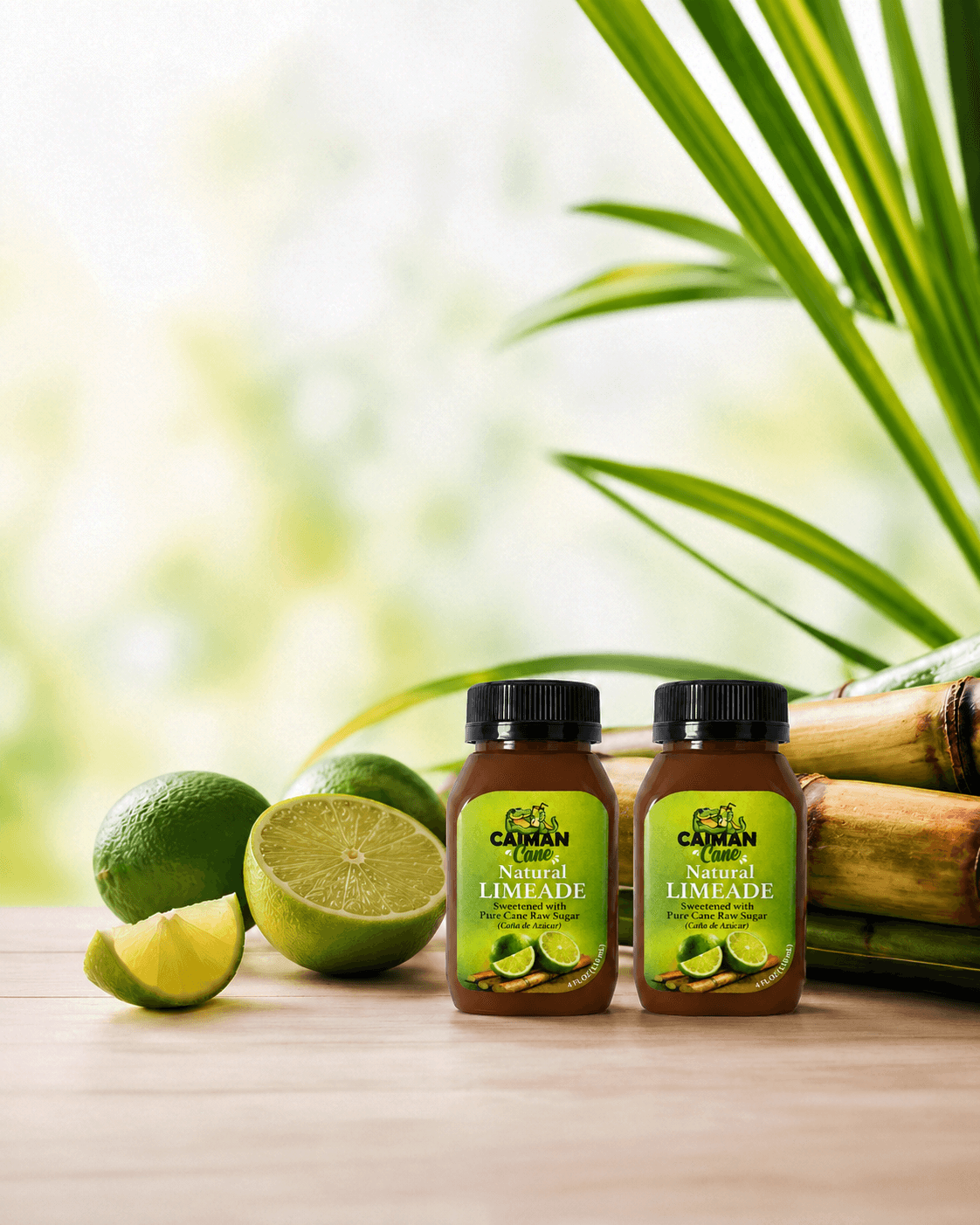 Caiman Cane limonada con caña de azúcar en presentaciones de 12 oz y 4 oz, bebida elaborada con panela y agua