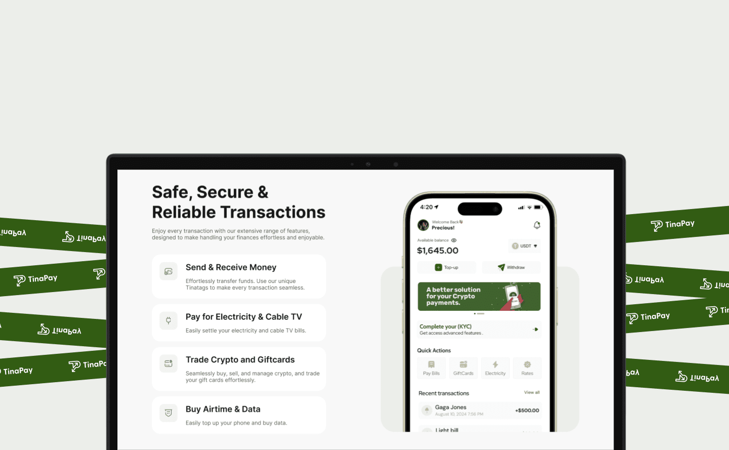 tinapay website mockup