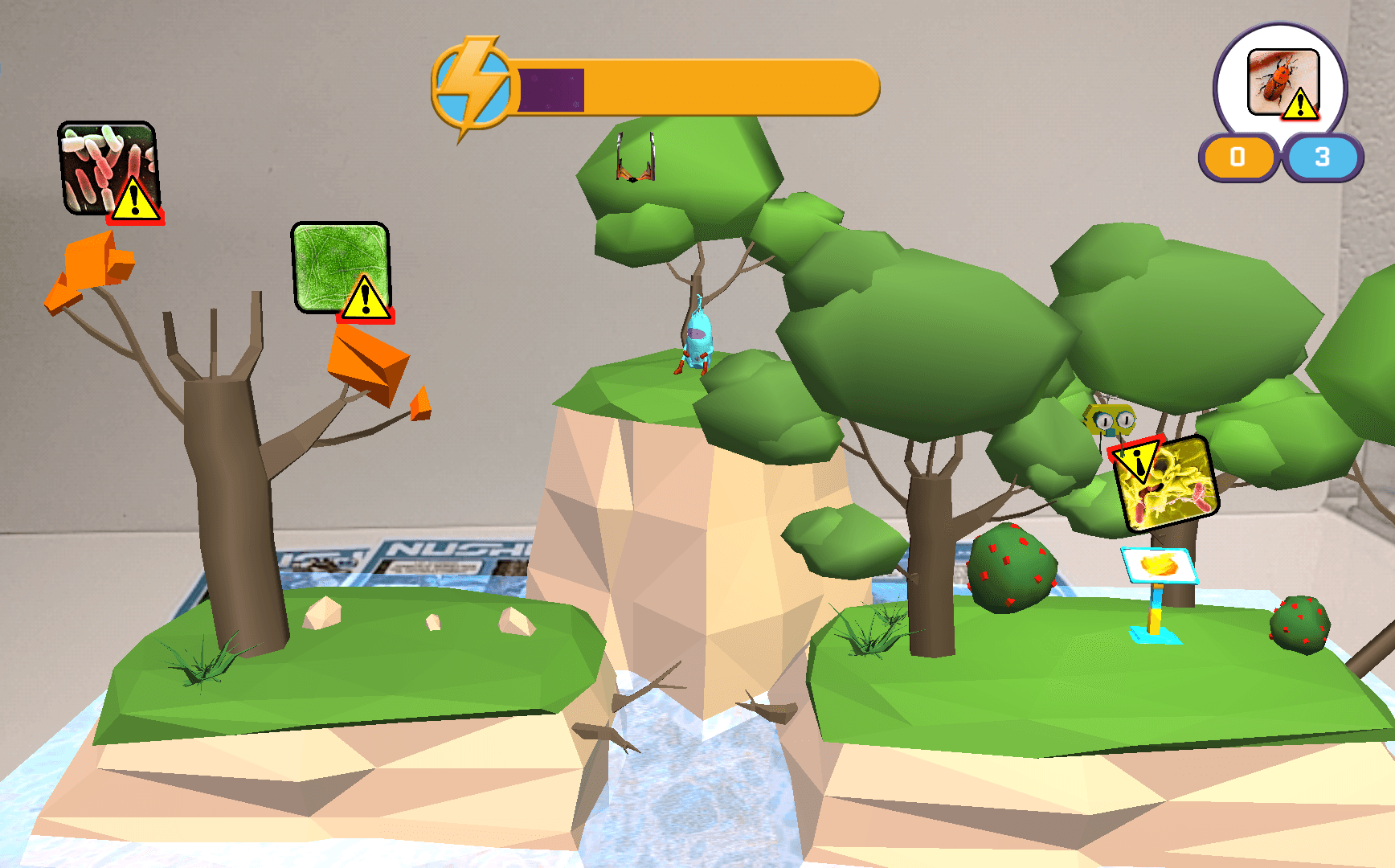 Augmented reality game from the adventure The language of plants