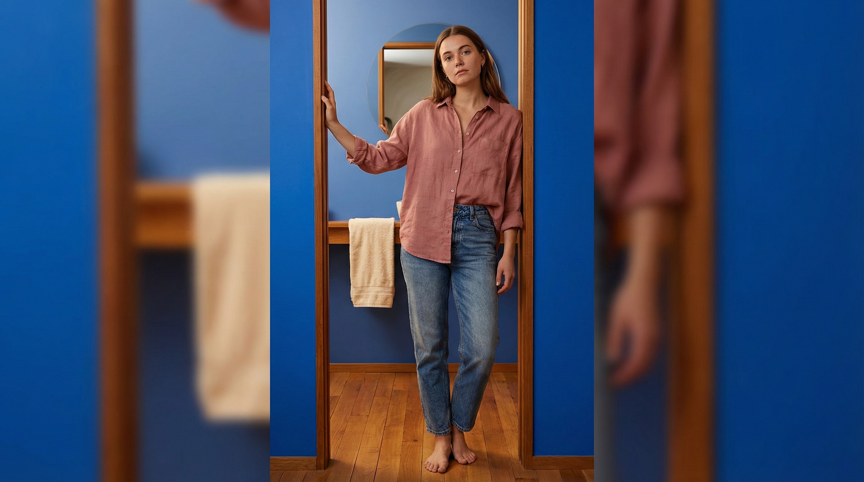 Close-up of lush, dark green leaves, some glossy and wet, against a muted background.