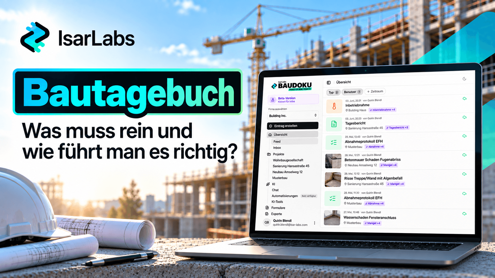 Bautagebuch: Was muss rein und wie führt man es richtig?
