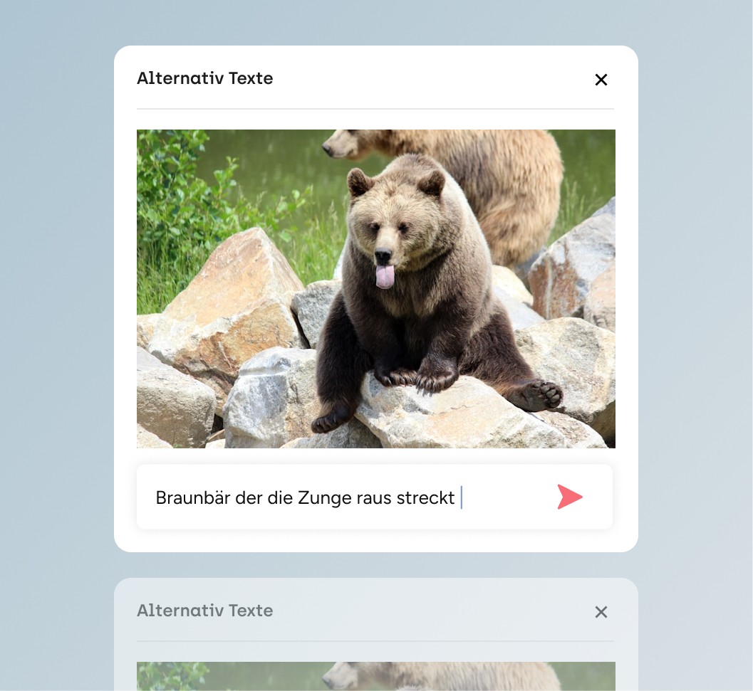 Mockup zeigt Tool zum Erkennen und zur Dokumentation von Barrieren und Bugs gemäß WCAG 2.2 und EN 301 549 mit direkter Task-Erstellung dazu