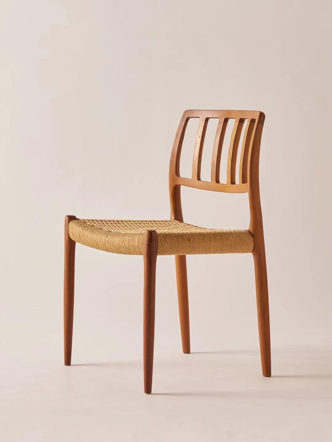 Wooden woven dining chair furniture photography