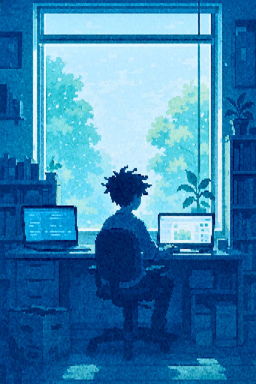 Remote Work, Messy Hair 
